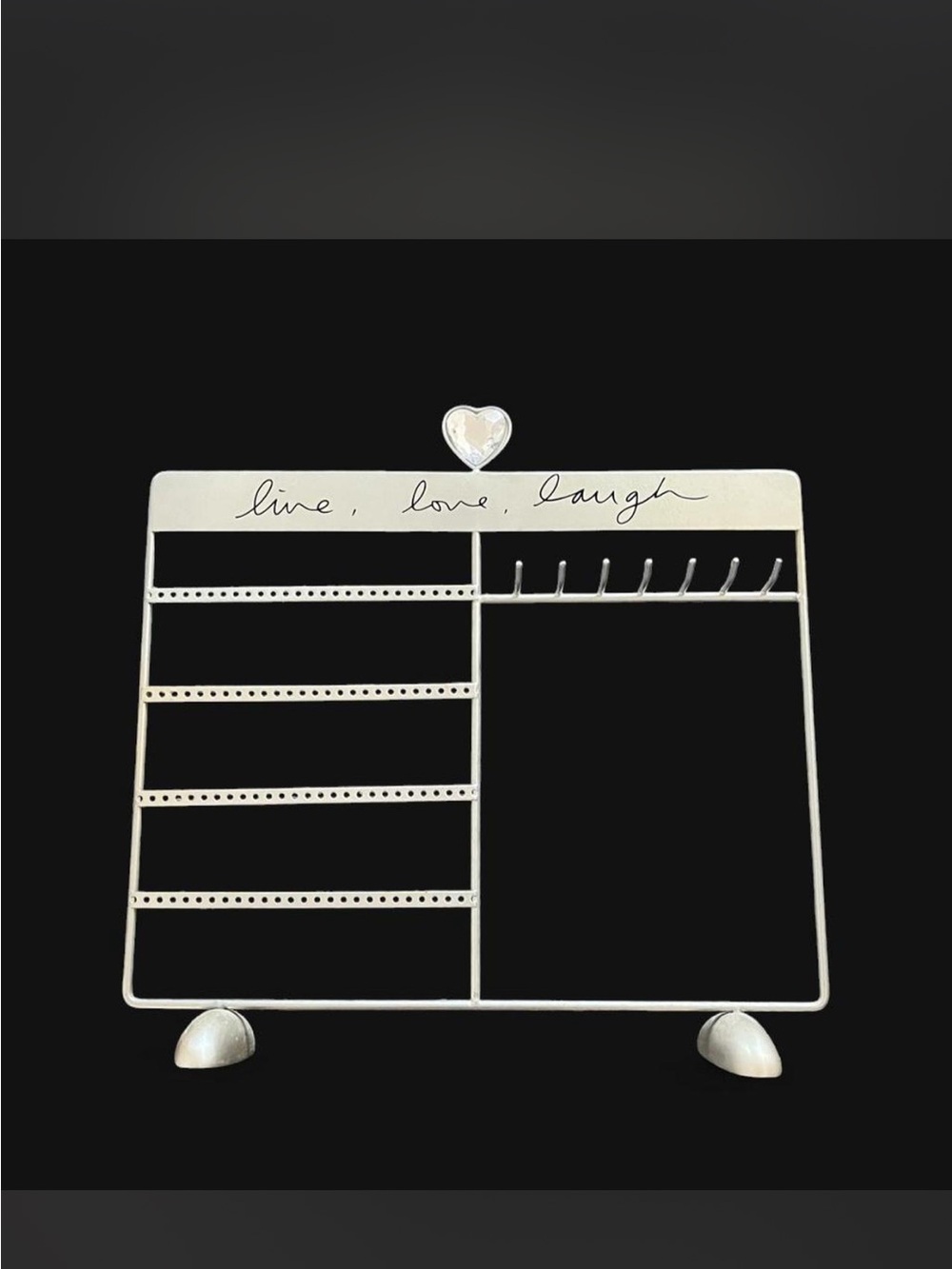 Live Love Laugh White Jewelry Organizer Stand